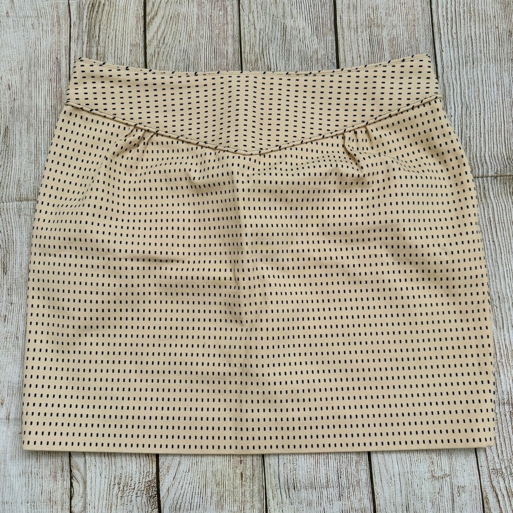 Vintage 90s Marc Jacobs Canvas Mini Skirt Cream & Navy Blue Size 10